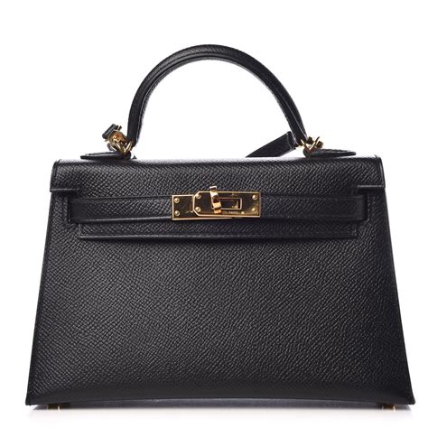 hermes 1019797886|HERMES Epsom Mini Kelly Sellier 20 Black.